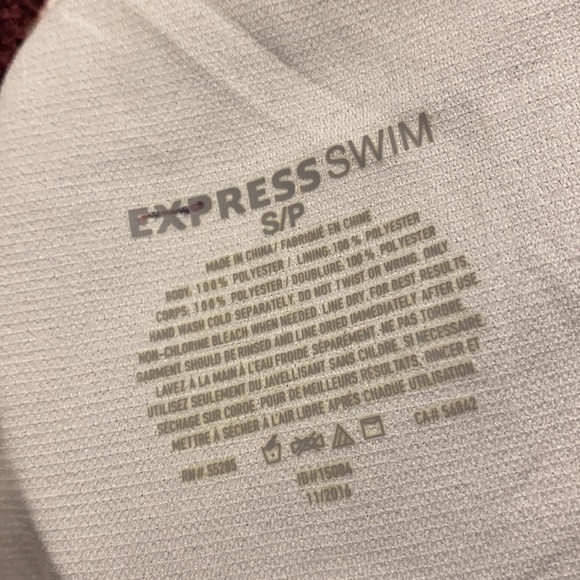 Express Bikini Top Crochet Swimsuit High Neck Crop Swim S Small New - Picture 5 of 5